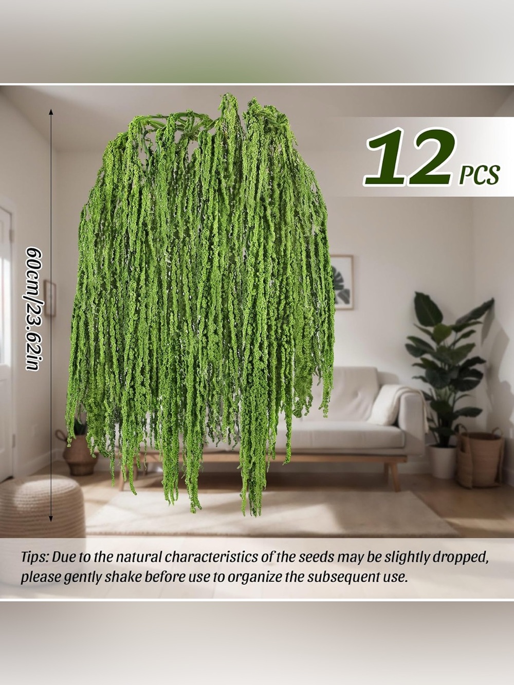 Trailing Amaranthus Faux Floral Spray - Green